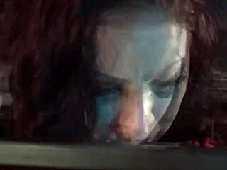 damn, brunette in cage deepthroats cock to break free, sucks hard for freedom