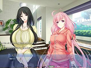 Akumeru family - yunagi route part 4 - feeling up stepsis with massage