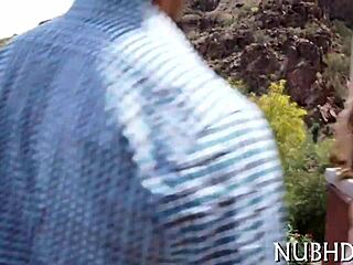 Diminutive hotty in hardcore action