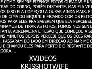 I’m Obsessed Watching Kriss Hotwife Masturbate On Beach With Strangers