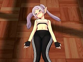 Frieren Gets Fucked On Floor In Sportswear