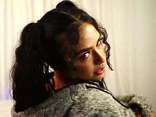 Girlfriend boldly touches herself on couch