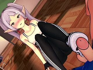 Frieren Gets Fucked On Floor In Sportswear