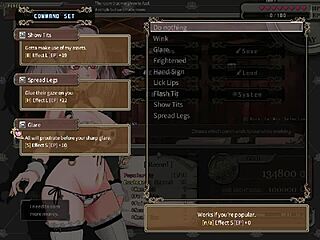 Branded azel offers her big tits for monster cocks in hentai