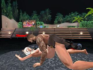 Second life - russian sexy teen loves big cock in hardcore scene