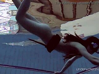 Underwater Babe Roxalana Cheh Strips Naked