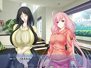 Akumeru family - yunagi route part 4 - feeling up stepsis with massage