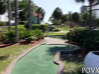 Teen gets rough missionary pounding in J video