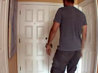 Sexy Daisy Dalton teases an older man with flirty charm.