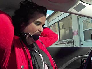 Driving Around While Ball Gagged, Ass Flashing and Deepthroat
