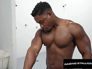 I grabbed his ass, leading to a wild locker room fuck with Michael Boston.