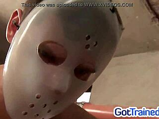 Girl gets fucked by masked guys in threesome