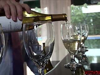 Short Hair Blonde and Babe Dominate Big Cock Orgy Scene