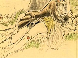 Starosvětské erotické kreslené obrázky z vintage hentai