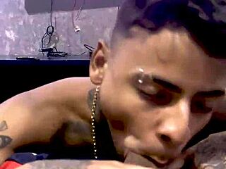 In this gay encounter, he sucks his well-endowed friend passionately