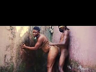 Can the African hot wife handle her neighbor's big fat black cock?