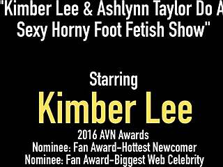 kimber lee and ashlynn taylor put on a steamy foot fetish show