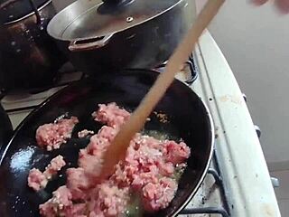 My hot Colombian stepmom teaches me cooking, but I’ve always wanted to taste her instead.