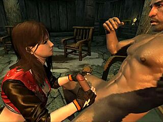 miya gets fucked hard in sudden skyrim 3d action