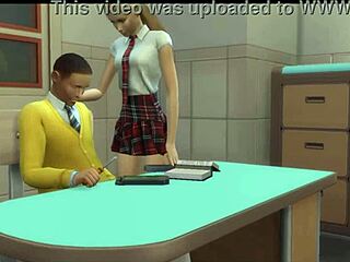 Profesor Bangs Alumna in Classroom