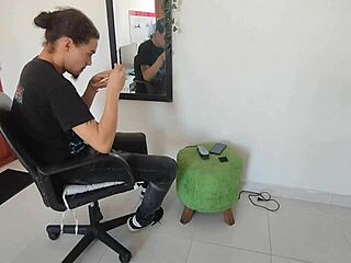 stepsister gets horny during waxing