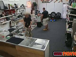 Group of guys enjoying oral activities.