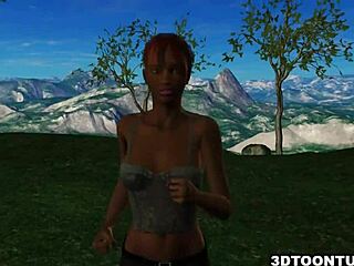 Two Bi Babes Share Cock Outdoors