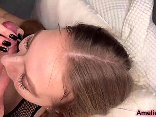 Amelie Dubon Giving Homemade Blowjob And Swallowing Cum In POV