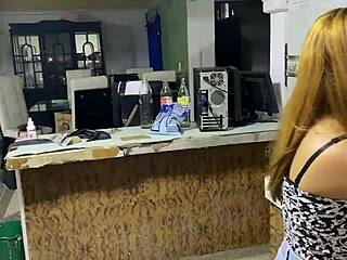 Watching my chubby stepsister wash dishes turns into steamy riding action.