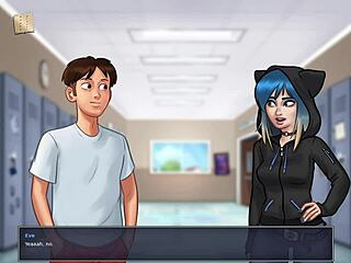 summertime saga blonde with big tits in game