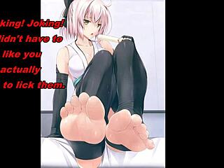 saber anime feet joi, stroke to my instructions?