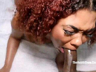 Asian Yuri Dreamz Slobbers on Black Cock with Ghetto Flair