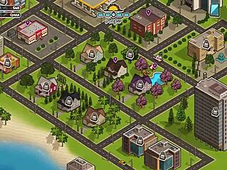 I play life in woodchester part 3, jerking off to pretty milf with monster cock