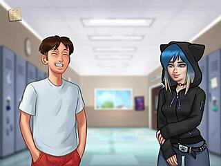 summertime saga blonde with big tits in game