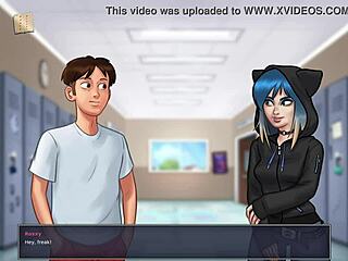 summertime saga blonde with big tits in game