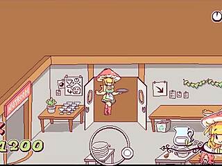 in futanari di funghi ep 1, the cute shemale serves cum as special sauce in the restaurant.