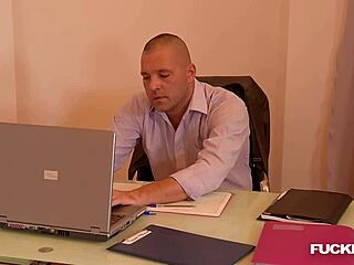 Kitana Lure gets multiple orgasms from office sex in glasses!