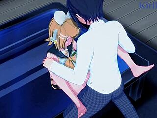 Hatsune miku and kagamine rin have intense sex in vocaloid hentai.