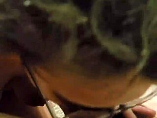 fat bbw girl giving a sloppy blowjob to a big cock