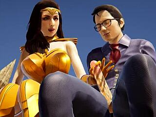 wonder woman shows clark kent her gratitude