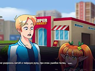 I play life in woodchester part 3, jerking off to pretty milf with monster cock