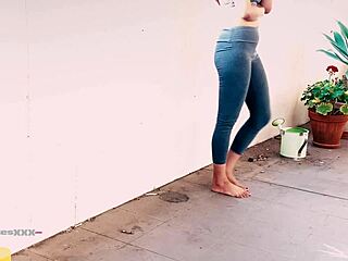 Asian Tina Desperate To Piss On Balcony