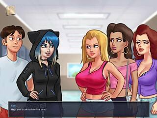 summertime saga blonde with big tits in game