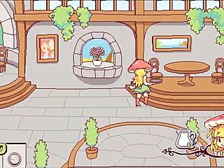 in futanari di funghi ep 1, the cute shemale serves cum as special sauce in the restaurant.