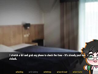 Man, looking respectfully at this yaoi Christmas game demo!