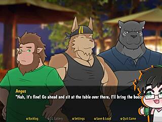 Man, looking respectfully at this yaoi Christmas game demo!