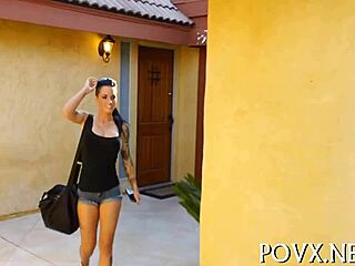 teen couple gets rough with tight pussy action