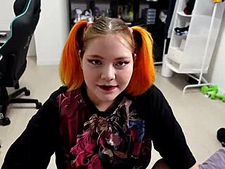 blowjob from redhead cutie in homemade pov