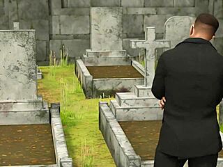 Boss examines his curvaceous Jewish secretary in 3D cartoon