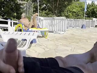 Did She Really Help Me Cum by the Public Pool?